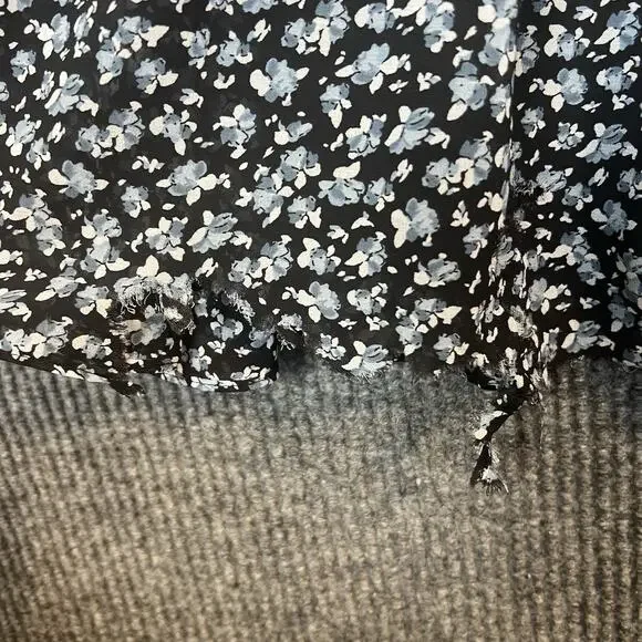 Michael Kors Womens Smocked Tank Dress Size Small Blue Floral Bohemian Cottage - Picture 6 of 11